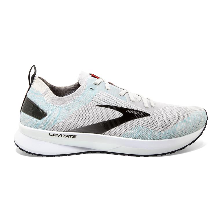 Brooks LEVITATE 4 Road Running Shoes Mens Sale - Grey/Black/Capri (HZX276953)